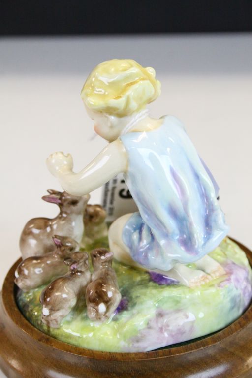 Royal Worcester ceramic Figurine "A Woodland Dance" by F G Doughty, numbered 3076/2 with Wooden - Image 7 of 7