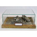 Cased World War II Style Military Diorama containing a model of ' German Tank Patrol in 1941 lost in
