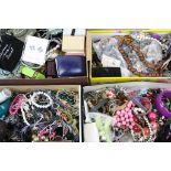 Four boxes of mixed Costume jewellery