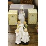 Group of figures to include Royal Doulton Darling, Bedtime, Friendship, two boxed Gresham figures