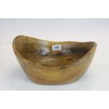 Rustic Wooden Bowl, 33cms wide