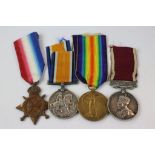 A Trio Of Full Size British World War One To Include The Victory Medal, The British War Medal And