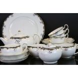 Wedgwood bone china Chartley pattern part tea set to include 3 x cups, 3 x jugs, side plates, bowls,