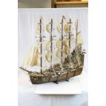 Large scratch built wooden galleon