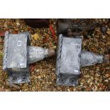 Pair of lead drainage hoppers (2)
