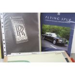 Collection of Rolls Royce Car Sales Brochures including 2 X Corniche, Silver Spirit, Flying Spur,