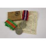 A Pair Of British World War Two / WW2 Full Size Medals To Include The British War Medal And The