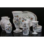 Collection of Wedgewood ceramics in Kutani Crane pattern plus an Aynsley Vase in Cottage Garden