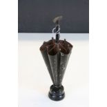 Antique novelty spill holder in the form of an umbrella