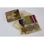 A Full Size British World War Two medal Group To Include The British War Medal. The Defence Medal