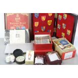 Box of mixed vintage collectables to include; A & BC Flags of the World Gum cards, Kings & Queens of