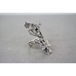 Silver and Art Nouveau style ring