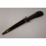 A Fairbairn Sykes Commando Dagger With original Leather Scabbard.