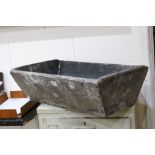 Antique French Rustic Wooden Sink, 67cms long x 21cms high