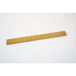 Advertising - Vintage Wooden Ruler marked ' A Good Straight Rule - Always buy C W S Goods at the