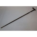 HMS Victory An Edward Vll Death Of Nelson Centenary Oak Walking Stick, The Victory Copper Band