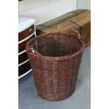 Large Wicker Log Basket, 61cms high x 63cms diameter