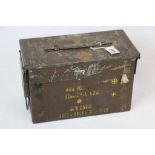 A Vintage British Military Ammunition Box Dated 1973.