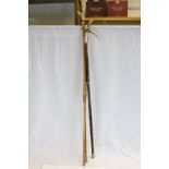 Three rustic style Antler handled walking sticks, the tallest approx 130cm