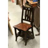 Mahogany Metamorphic Library Chair converting to Steps