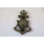 A Kings Crown First Surrey Rifles 21st County Of London Battalion Cap Badge With Rear Slider.