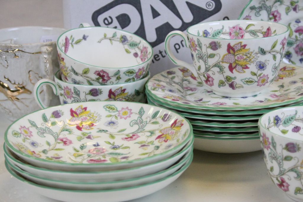 Large Devonshire ceramic Jug & Bowl set & a Minton Teaset in "Haddon Hall" pattern and a Moustache - Image 2 of 6