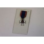 A Royal Victorian Order Miniature Silver Medal With Enamel Detailing, Complete With Original