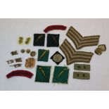 A Collection Of British Military Badges And Cloth Patches To Include Royal Engineers Shoulder