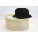 Vintage Ladies Riding Bowler type hat with chin strap by Christy's of London, with original