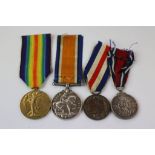 A Full Size World War One Medal Group To Include The British War Medal, The Victory Medal And Two