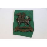 A 2nd Battalion Of The Monmouthshire Regiment OSD Cap Badge With Two Prong Fixings To The Rear.