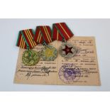 A Group Of Three Russian / Soviet Cold War Era Medals Awarded For Irreproachable Service In The
