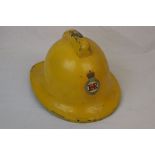A Vintage British Army Fire Service Helmet Complete With Original Liner, Dated 1974, Size Medium.
