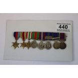 A World War Two Miniature Medal Group Of Eight Medals To Include The War Medal, Defence Medal, The