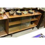 Retro / Mid 20th century Teak Side Cabinets with Two Glass Sliding Doors, possible by Heals of