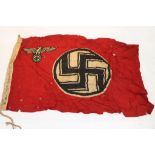 A World War Two / WW2 German Third Reich State Flag, Measures Approx 55 x 100cm, Date Stamped 1943.