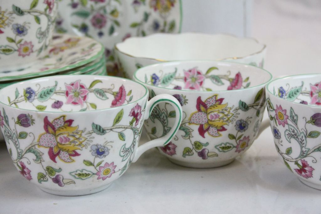 Large Devonshire ceramic Jug & Bowl set & a Minton Teaset in "Haddon Hall" pattern and a Moustache - Image 3 of 6