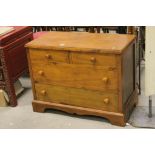 19th century Chest of Two Short over Two Long Drawers, 91cms wide x 69cms high