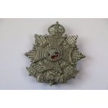 A Kings Crown The Border Regiment Cap Badge With Rear Slider.