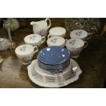 A part Royal Albert Sorrento tea set to include six cups, saucers, tea plate, jug and sandwich plate