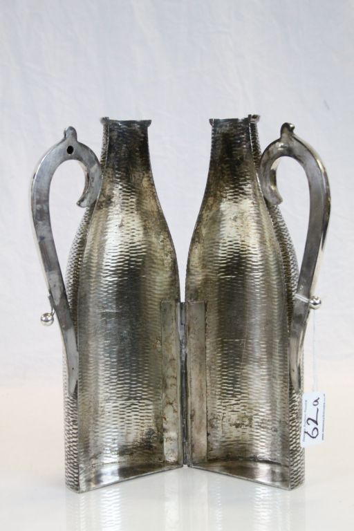 Silver Plated Britannia Metal Bottle carrier, stands approx 27cm, maker marked "S.P Co" to base - Image 3 of 6