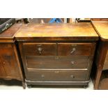 19th century Stained Pine Chest of Two Short over Two Long Drawers, 98cms wide x 89cms high