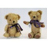 Mid 20th century small jointed Teddy bear and one other similar