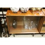 Retro / Mid 20th century Teak Side Cabinets with Two Glass Sliding Doors, possible by Heals of
