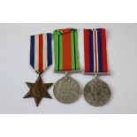 A Full Size British World War Two / WW2 Medal Group To Include The British War Medal, The Defence