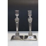 Pair of good quality silver plated candlesticks