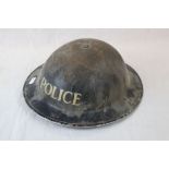 A World War Two / WW2 British Police Helmet.