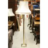 Brass Effect Corinthian Column Standard Lamp with Shade