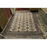 Beige Ground Rug with Geometric Pattern, 255cms x 175cms