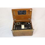 A Vintage Post World War Two / WW2 1947 Dated Swiss Military Field Telephone, App. Nr. 15407.